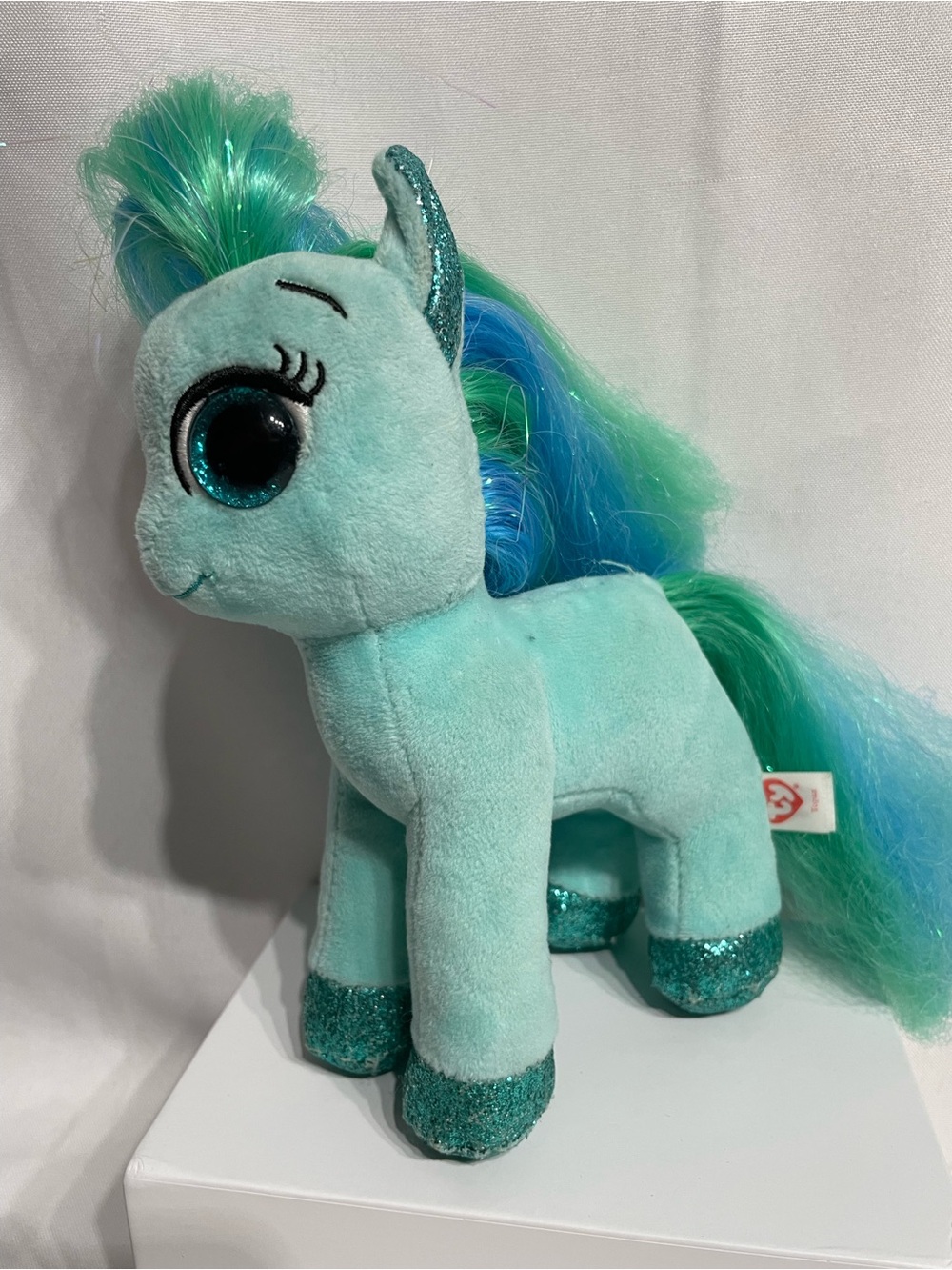 Ty beanie Boo Topaz the Teal Pony Horse Good Condition